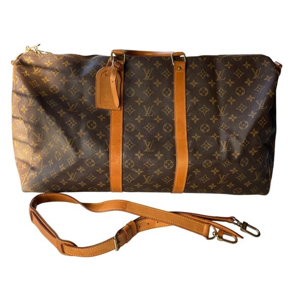 Louis Vuitton Vintage Monogram Keepall 55 Weekender Bag With Strap - Picture 1 of 15